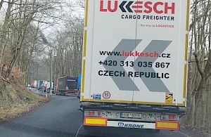 Dopravní zácpa u Telnice