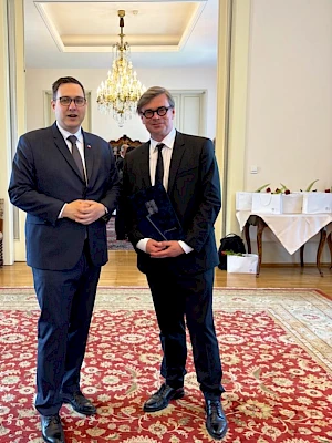 Ministr zahraničí Lipavský a Jaroslav Rudiš