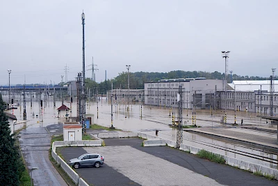Überschwemmter Hbf. Ostrava 2024